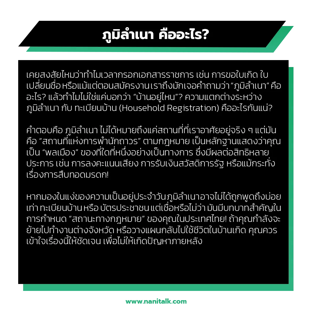 ภูมิลำเนา คืออะไร?