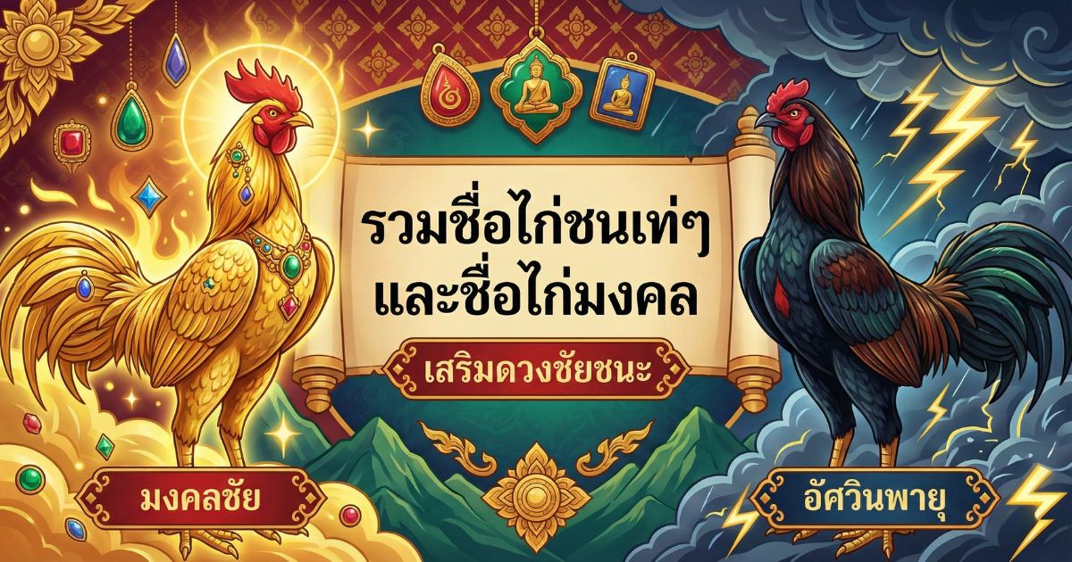 100 ชื่อไก่ชนเท่ๆ และชื่อไก่มงคล เสริมดวงชัยชนะ