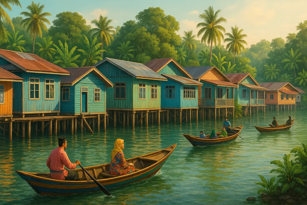 หมู่บ้านกลางน้ำ บรูไน กัมปงอายเยอร์ (Kampong Ayer)
