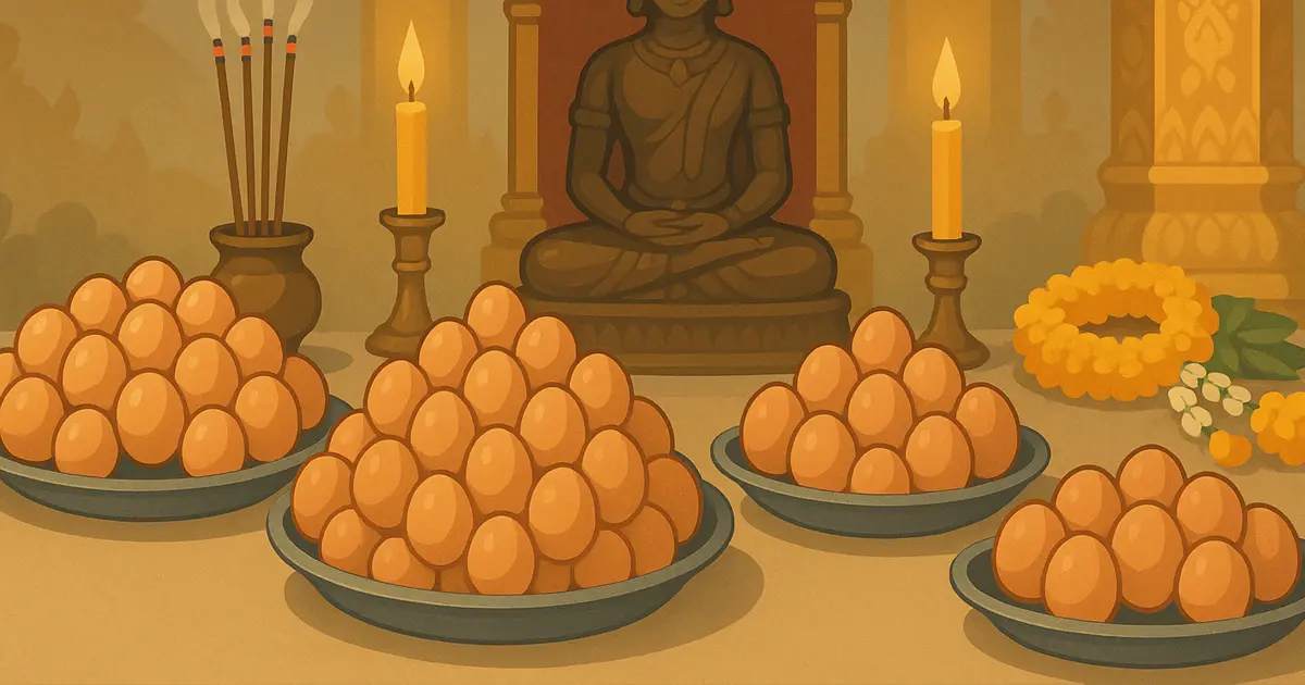 ทำไมต้องใช้ไข่ต้มแก้บน? ไขความลับประเพณีไทย