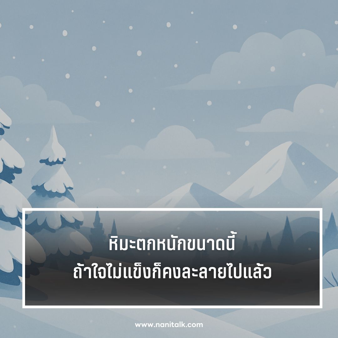 ตัวอย่างแคปชั่นหิมะ