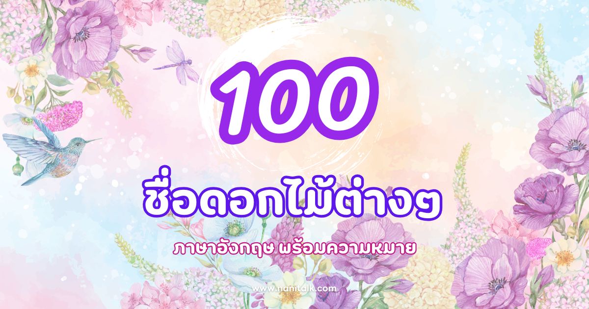100 ชื่อดอกไม้ต่างๆ เพราะๆ ภาษาอังกฤษ พร้อมความหมาย