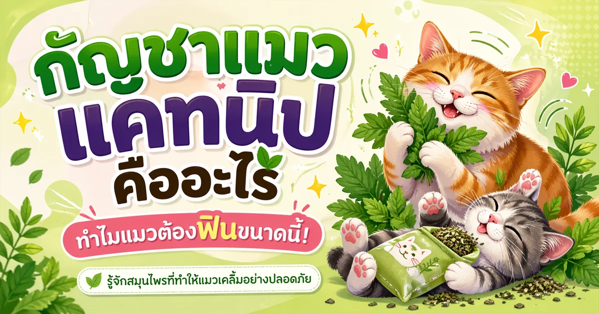 กัญชาแมว (แคทนิป) คืออะไร? ทำไมแมวต้องฟินขนาดนี้!