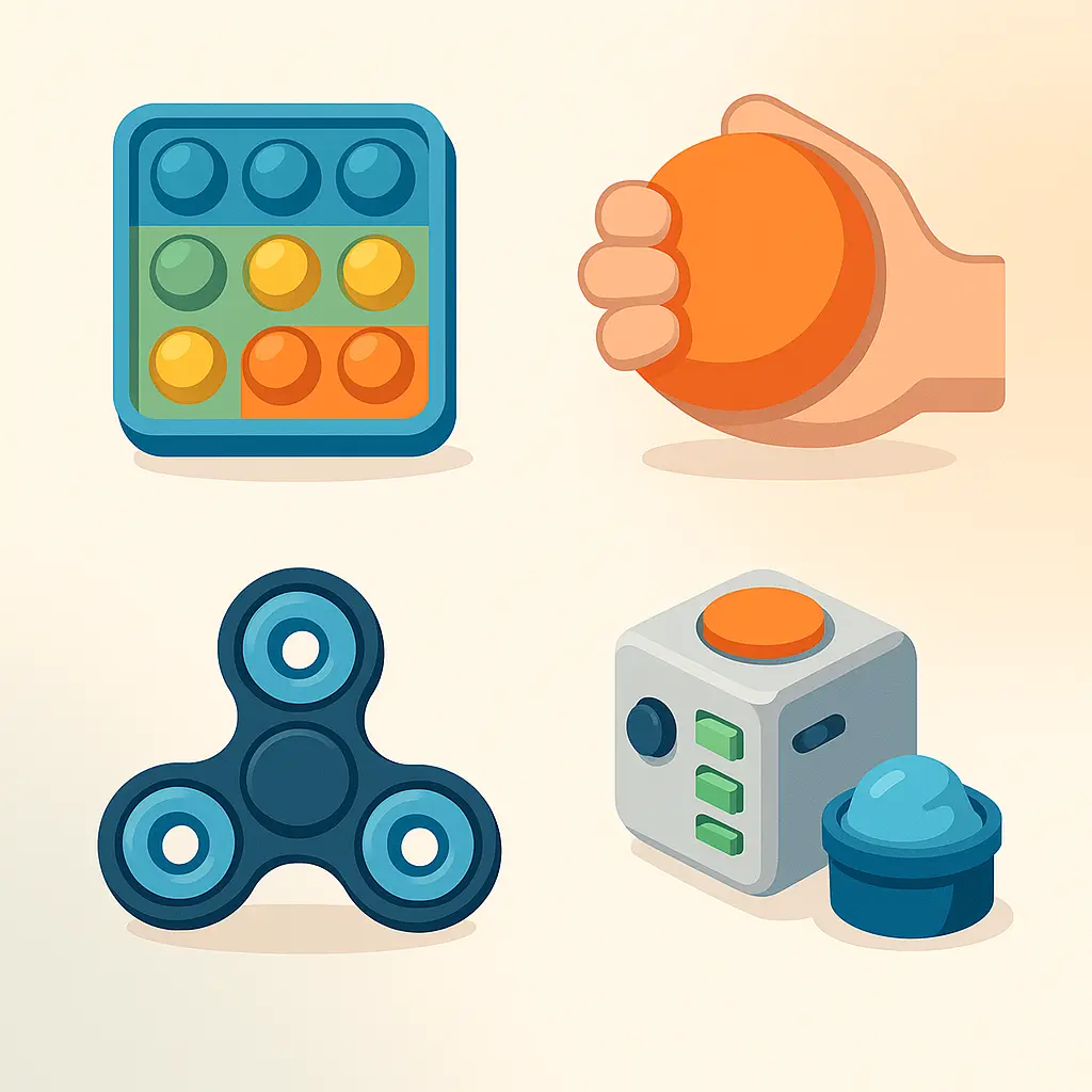 Fidget Toy, Stress Ball, Fidget Spinner, Fidget Cube, Thinking Putty