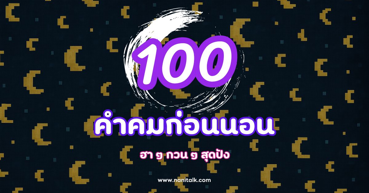 100 คำคมก่อนนอน แคปชั่นก่อนนอนฮา ๆ กวน ๆ สุดปัง