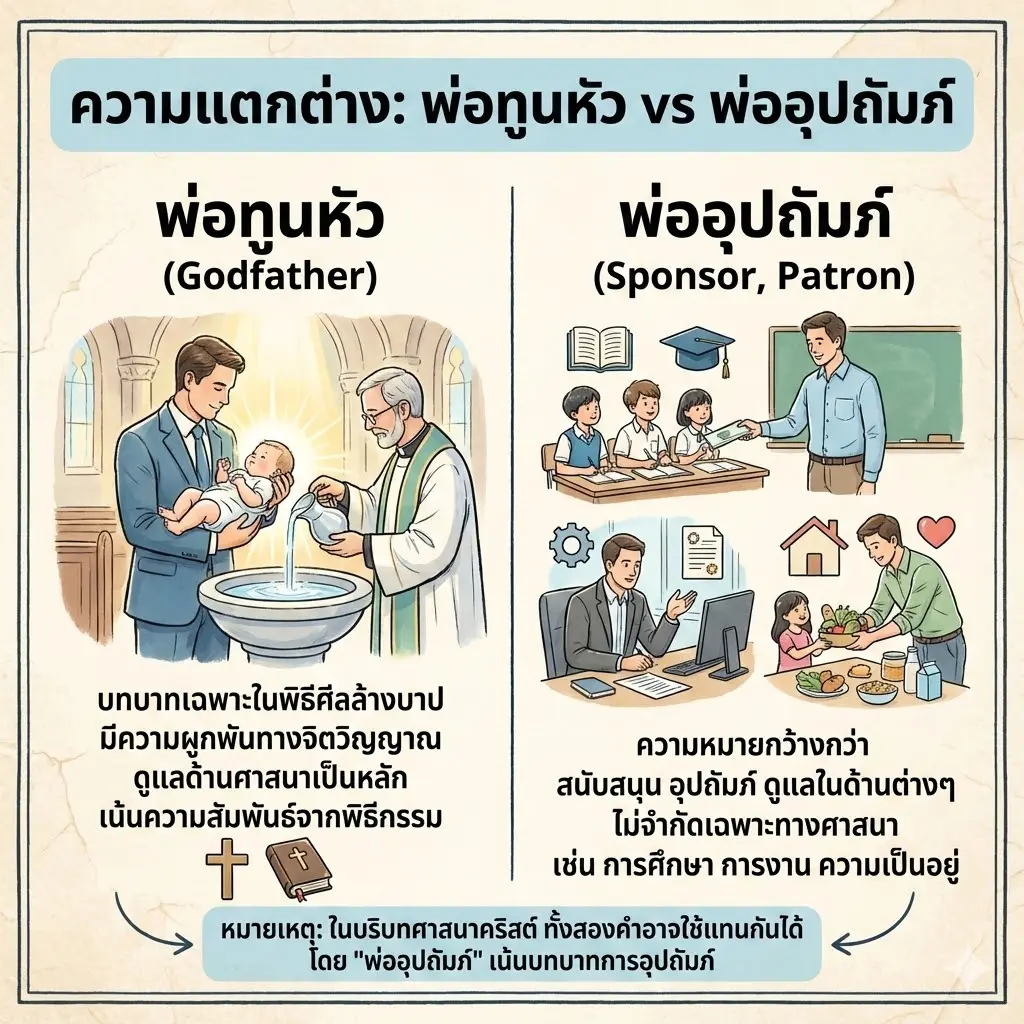 ความแตกต่างระหว่าง "พ่อทูนหัว" กับ "พ่ออุปถัมภ์"