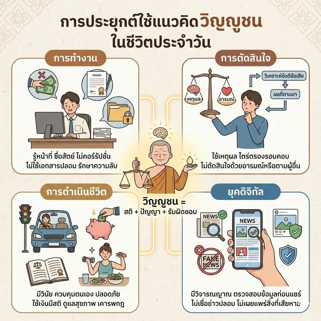 การประยุกต์ใช้แนวคิดวิญญูชนในชีวิตประจำวัน