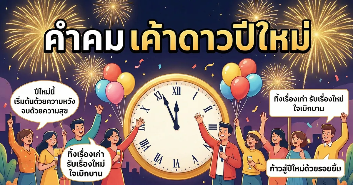 100 คำคมเค้าดาวปีใหม่ แคปชั่นส่งท้ายปี ต้อนรับปีใหม่ ฮาๆ ซึ้งๆ