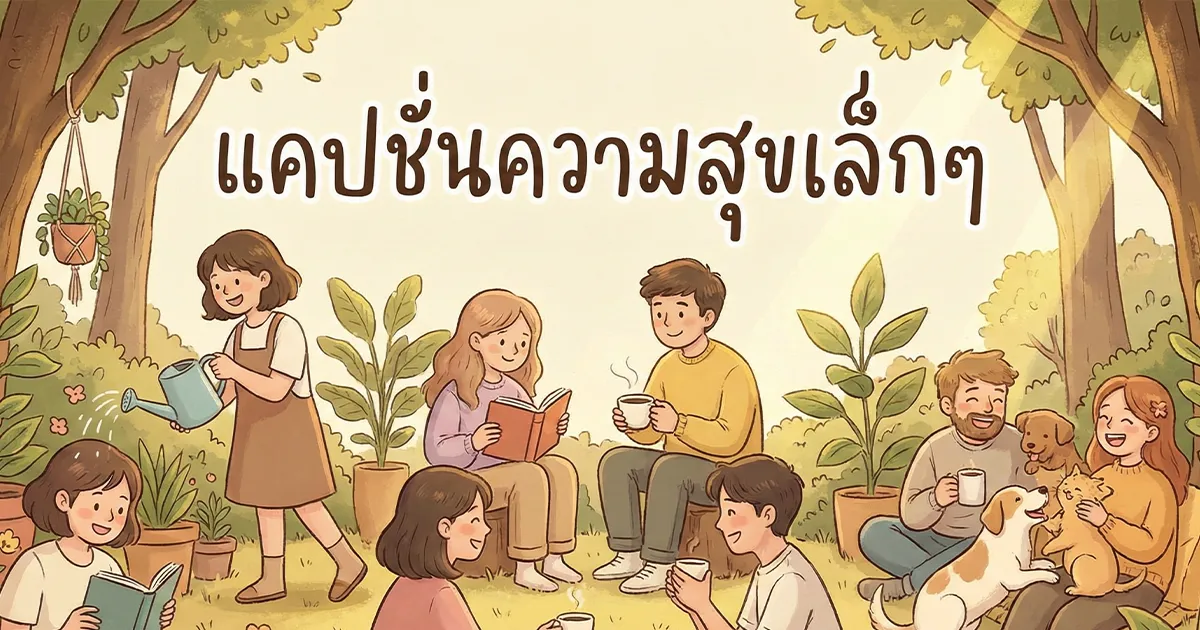 100 แคปชั่นความสุขเล็กๆ สั้นๆ โดนใจ โพสต์ปังเรียกไลก์รัว