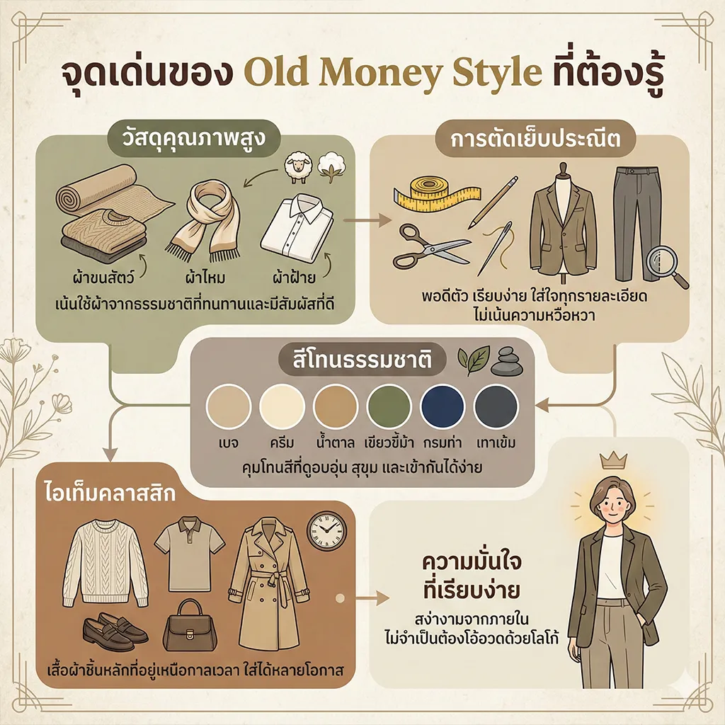 จุดเด่นของ Old Money Style ที่ต้องรู้