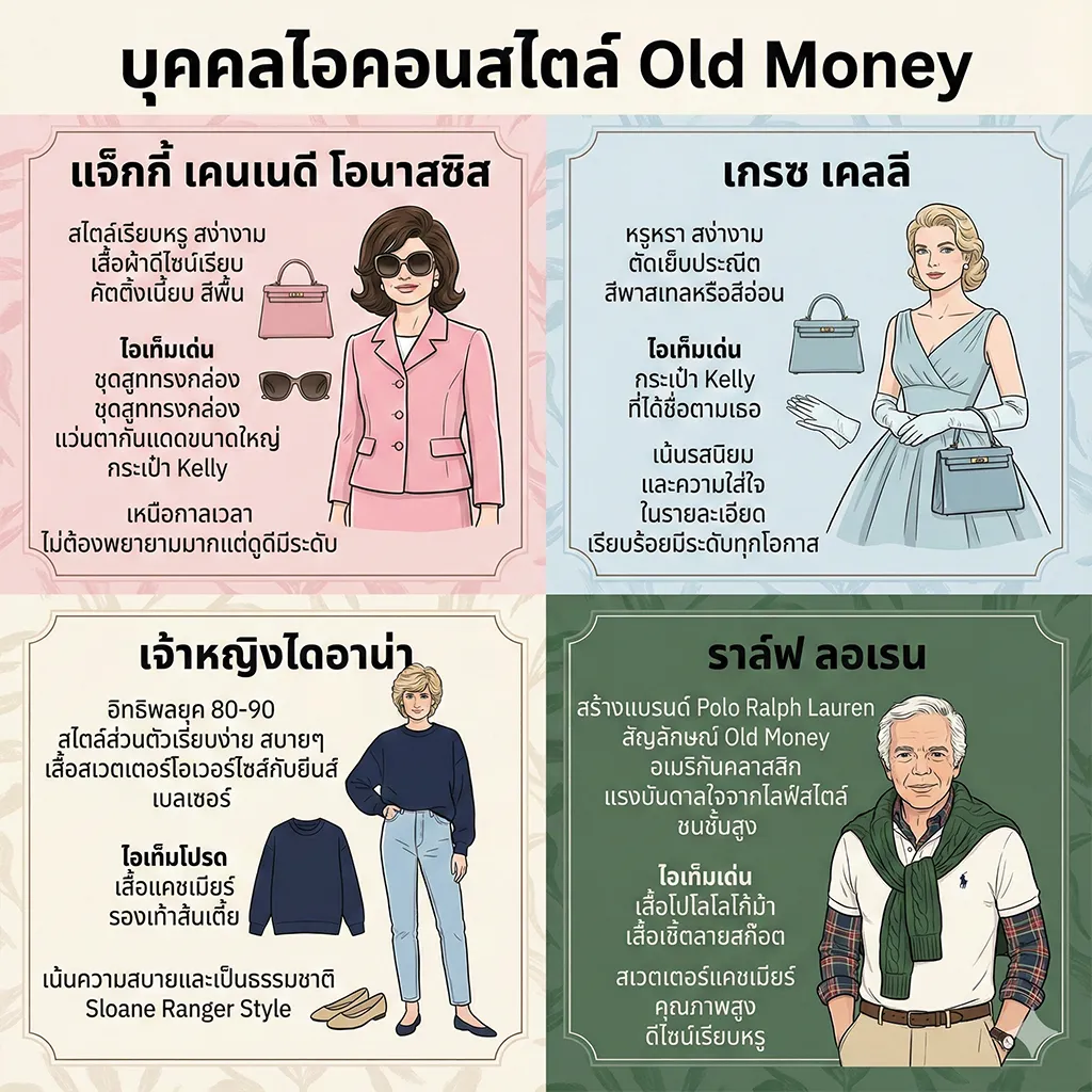 บุคคลที่เป็นไอคอนของ Old Money Style