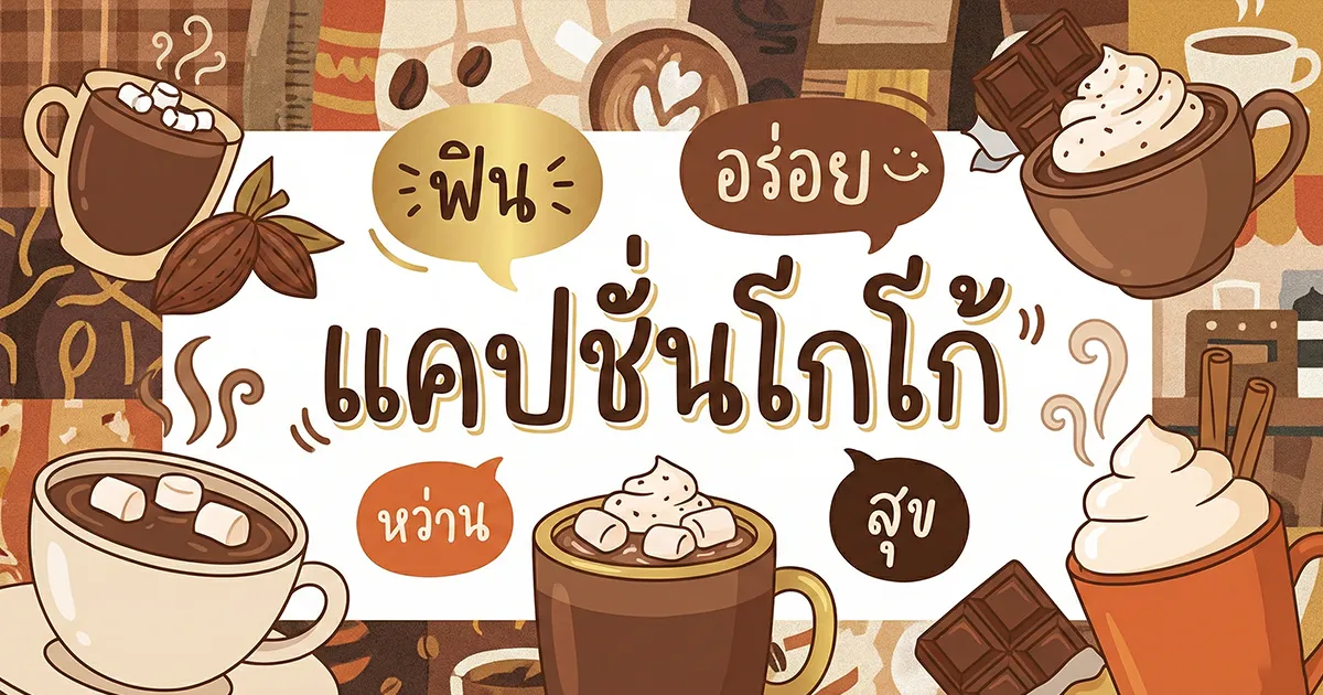 200 แคปชั่นโกโก้ %thyear% คำคมเครื่องดื่มหวานละมุนโดนใจสายช็อกโกแลต