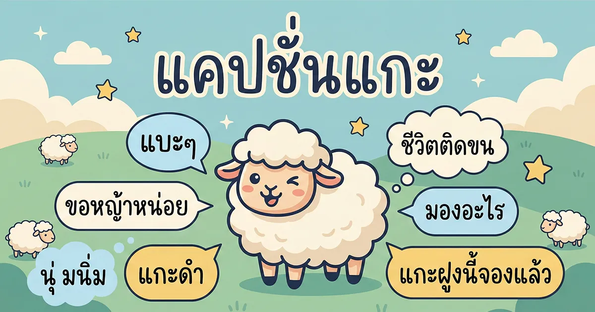 100 แคปชั่นแกะ %thyear% / %currentyear% น่ารัก ๆ ฮา ๆ กวน ๆ โพสต์แล้วปัง