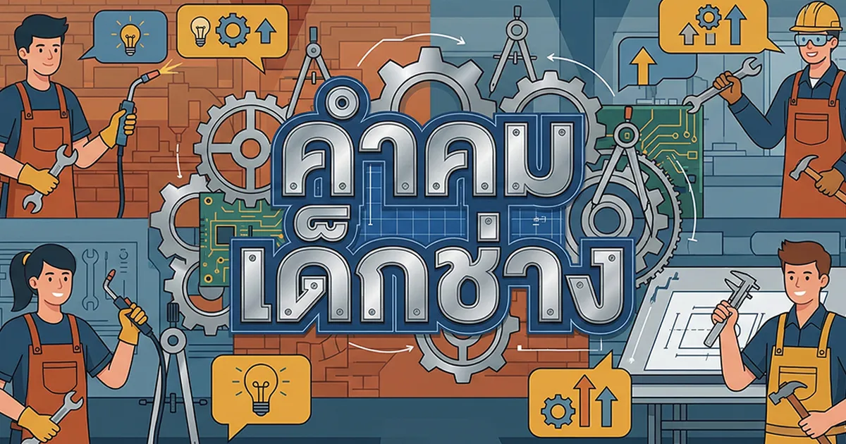 100 คำคมเด็กช่าง %thyear% / %currentyear% แรงบันดาลใจสู่ความเป็นเลิศทุกมิติ