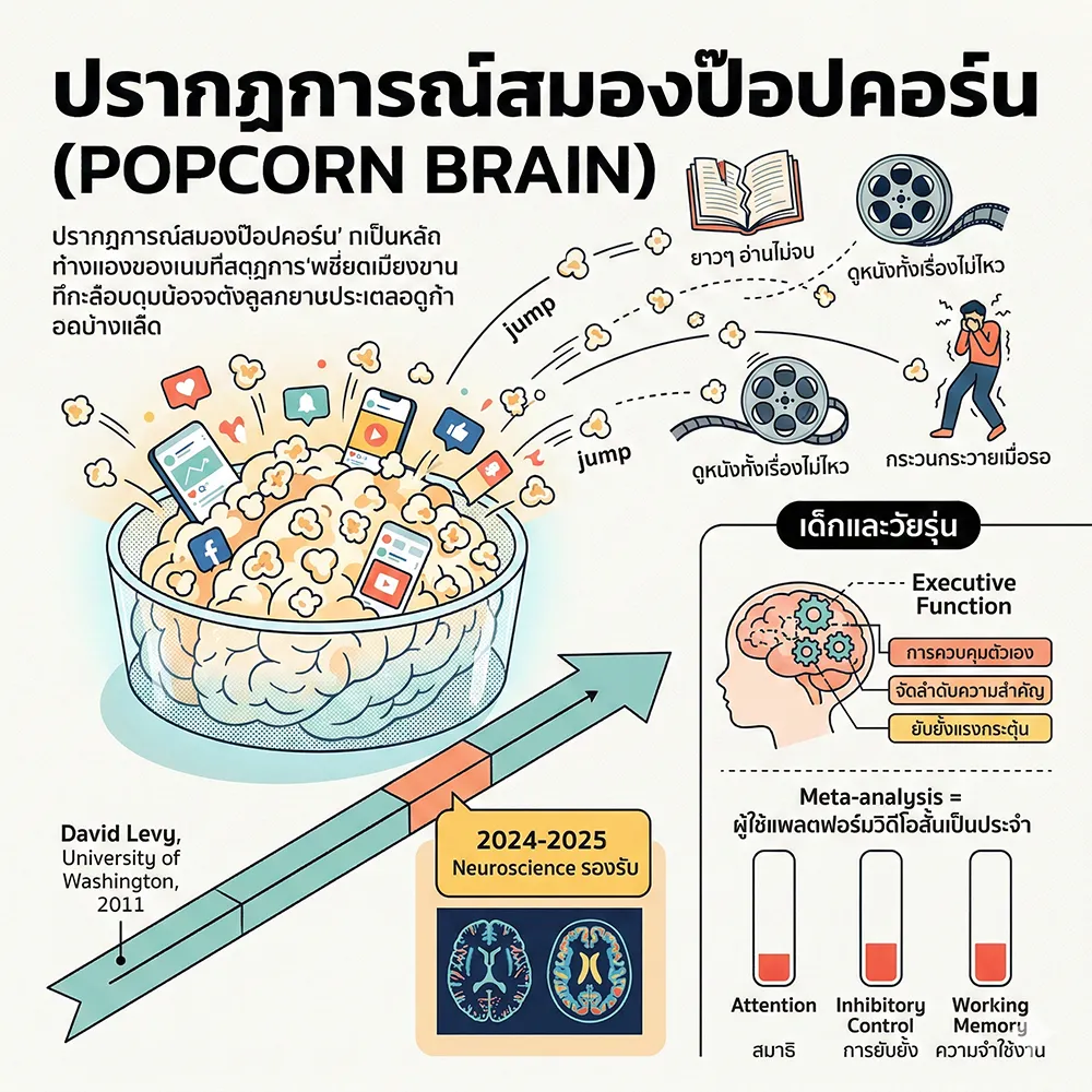 Popcorn Brain ปรากฏการณ์สมองป๊อปคอร์น