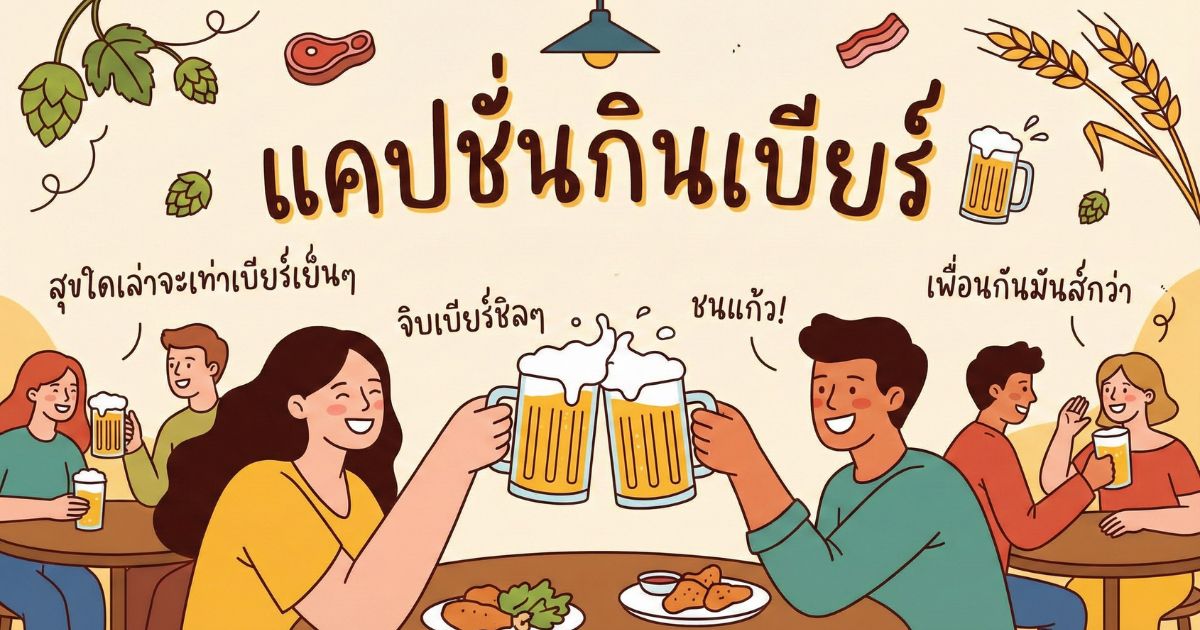 200 แคปชั่นกินเบียร์ %thyear% / %currentyear% สายชิลล์ต้องมี โดนใจทุกมุม!