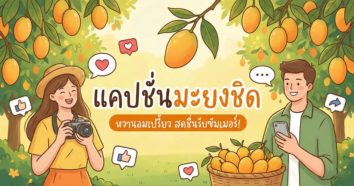 200 แคปชั่นมะยงชิด %thyear% / %currentyear% โพสต์รูปผลไม้ให้ปัง