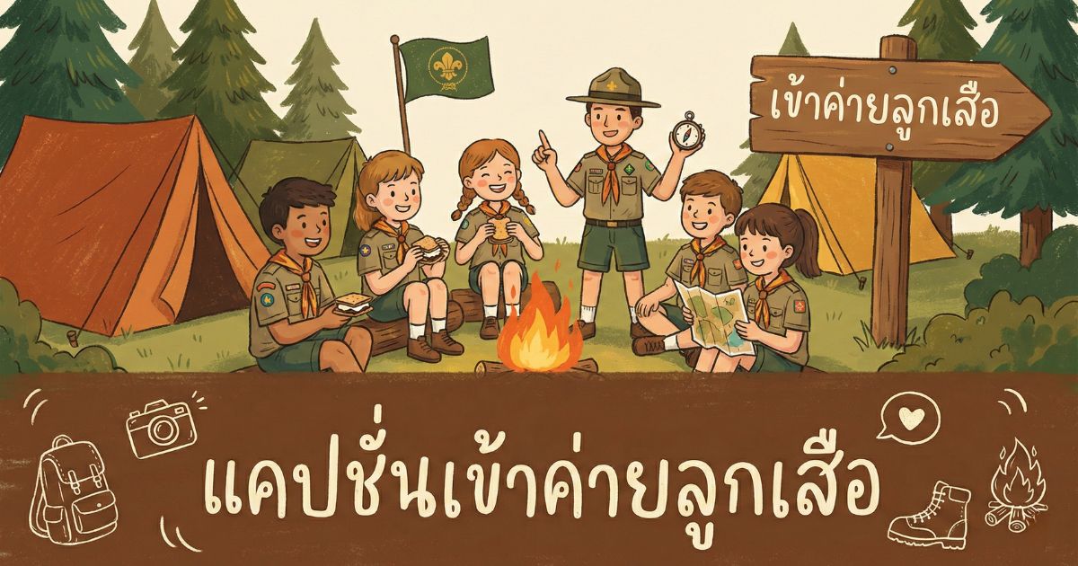 200 แคปชั่นเข้าค่ายลูกเสือ %thyear% ฮา คม ซึ้ง ครบจบในที่เดียว