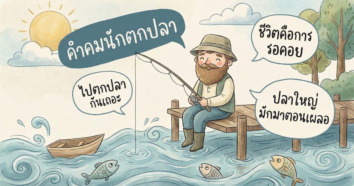 200 คำคมนักตกปลา %thyear% / %currentyear% ฮาได้ ซึ้งได้ โดนใจสายเบ็ด