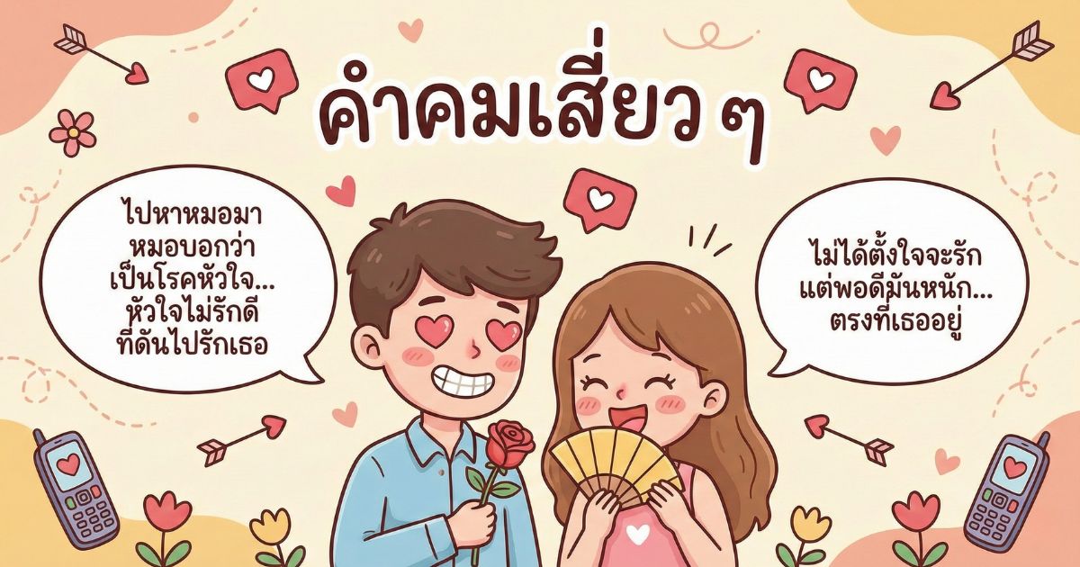 200 คำคมเสี่ยว ๆ %thyear% / %currentyear% หวานใจ คมคาย จีบได้ทุกสไตล์