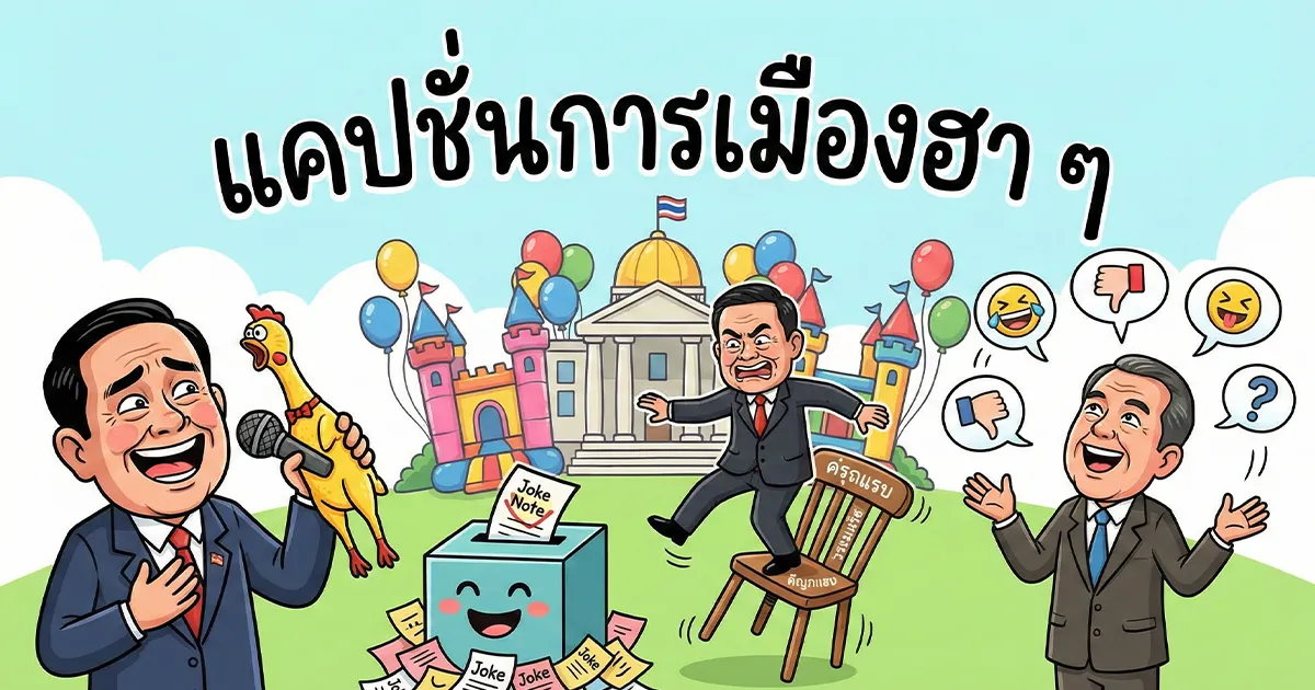 200 แคปชั่นการเมืองฮา ๆ %thyear% / %currentyear% โดนใจสายโซเชียลทุกค่าย