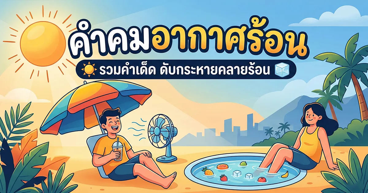 200 คำคมอากาศร้อน ปี %thyear% / %currentyear% โดนใจ โพสต์ได้ทันที