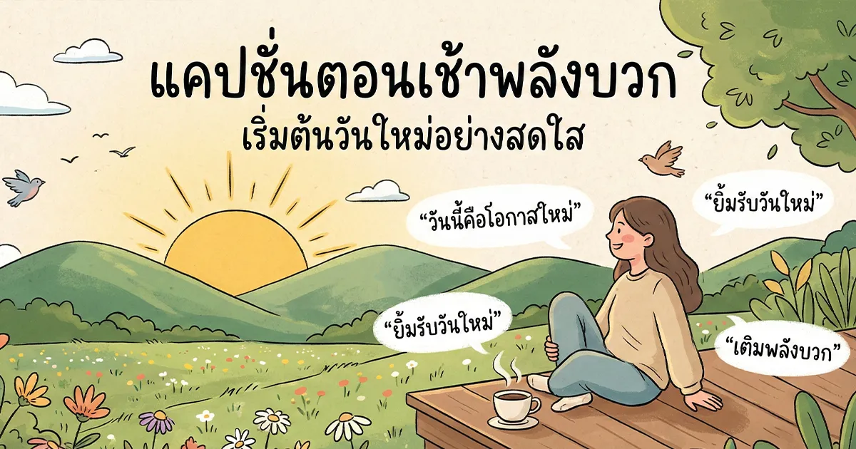 200 แคปชั่นตอนเช้าพลังบวก %thyear% / %currentyear% โพสต์ปังทุกเช้า