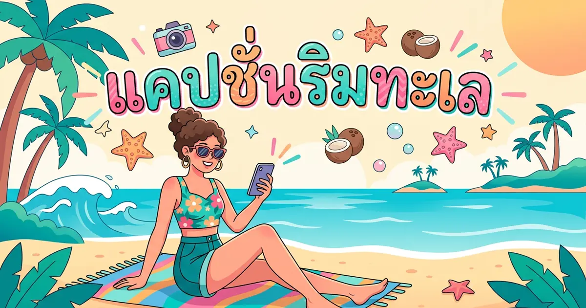 100 แคปชั่นริมทะเล %thyear% คำคมโพสต์สวย อ่านลื่น ใช้ได้ทุกอารมณ์