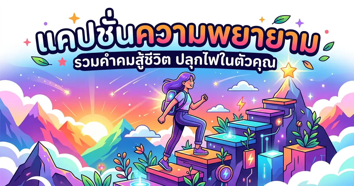 100 แคปชั่นความพยายาม %thyear% โพสต์ได้เลยทุกแพลตฟอร์ม