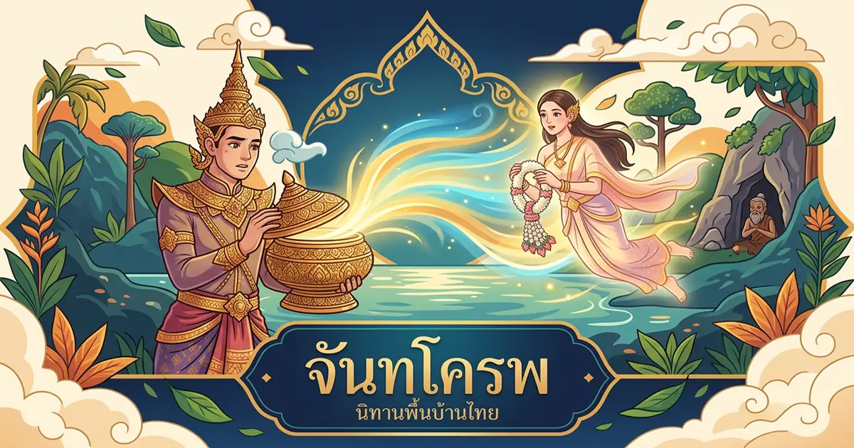 [เนื้อเรื่องย่อ-นิทานพื้นบ้านไทย] จันทโครพ เรื่องราวการเดินทางและการฝ่าฟันอุปสรรค