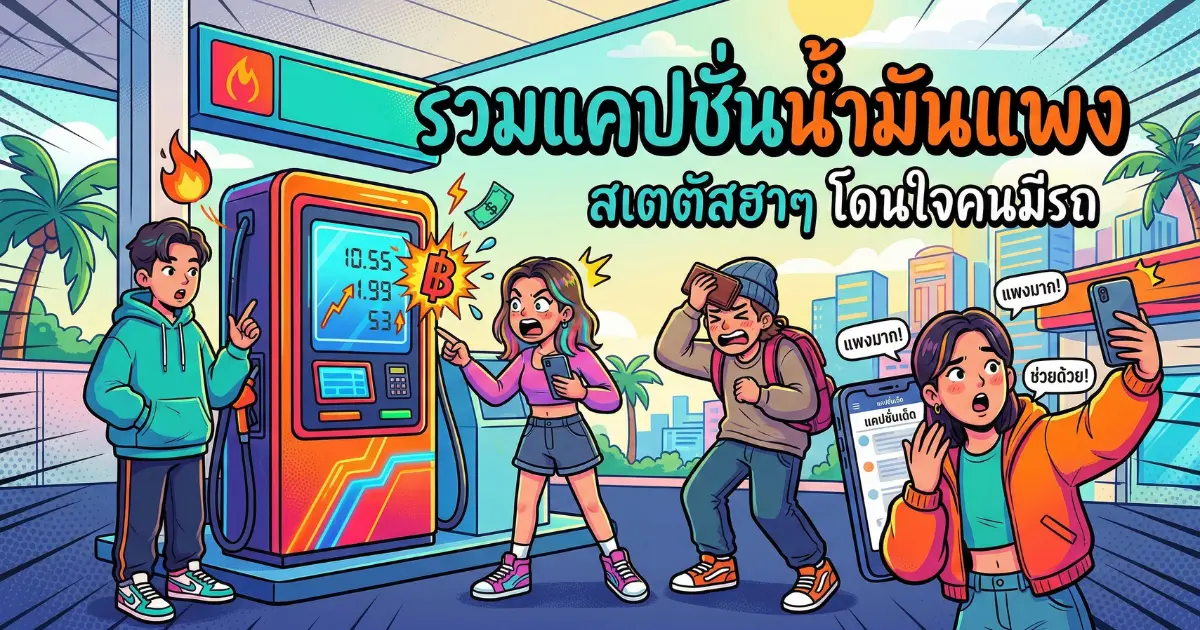 200 แคปชั่นน้ำมันแพง %thyear% ฮา กวน โดนใจ โพสต์ได้ทุกวัน