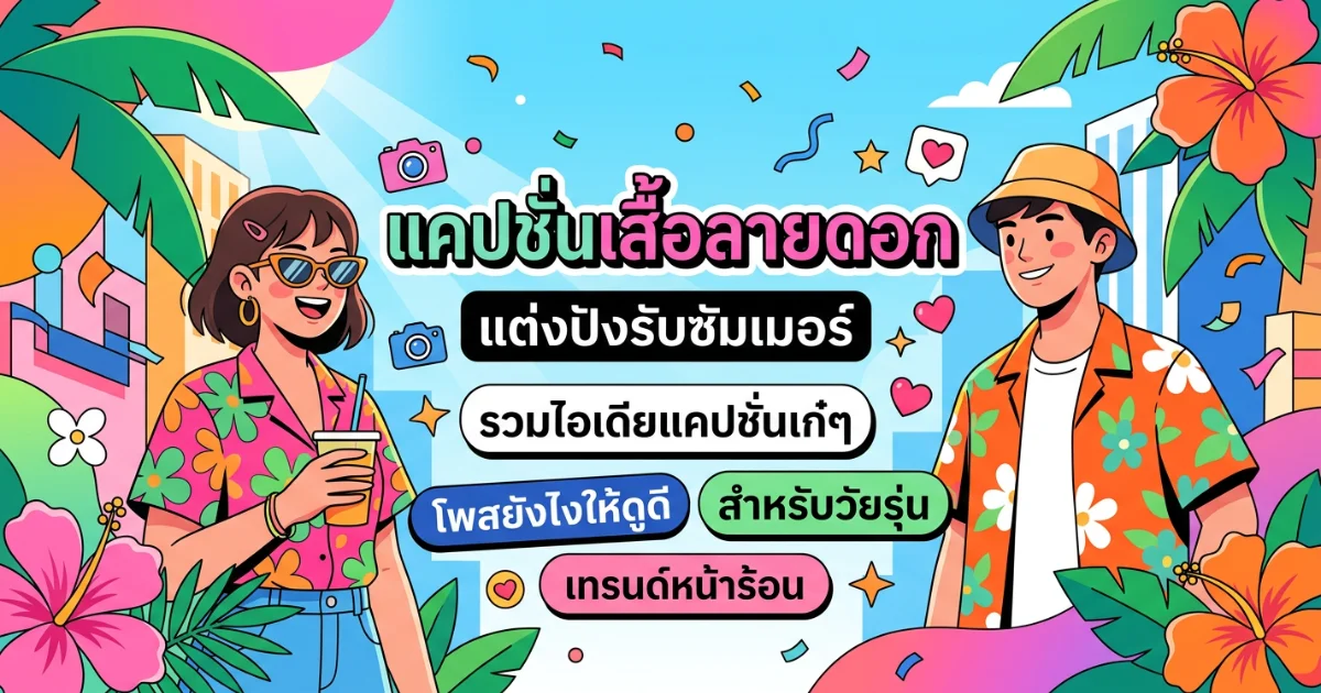 200 แคปชั่นเสื้อลายดอก %thyear% กวน เท่ ซึ้ง ครบทุกอารมณ์