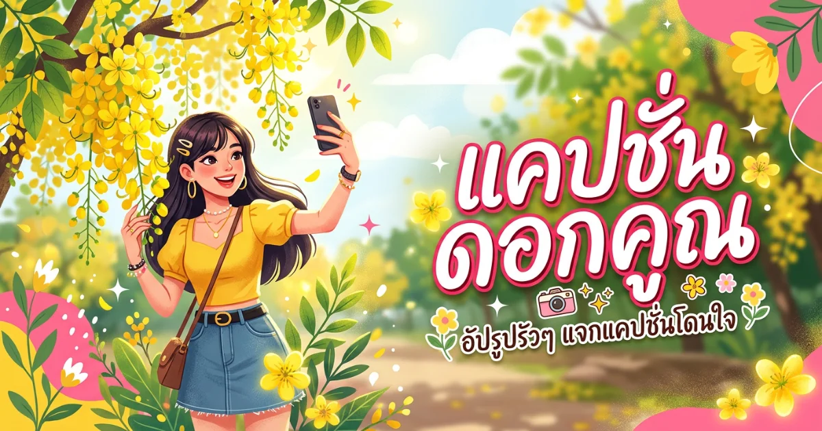 200 แคปชั่นดอกคูณ %thyear% คำคมดอกราชพฤกษ์สีทองสวยๆ