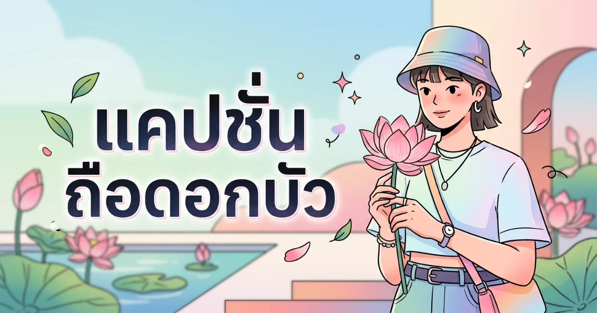 200 แคปชั่นถือดอกบัว %thyear% เทรนด์ Gen Z โพสต์ปังเรียกไลก์