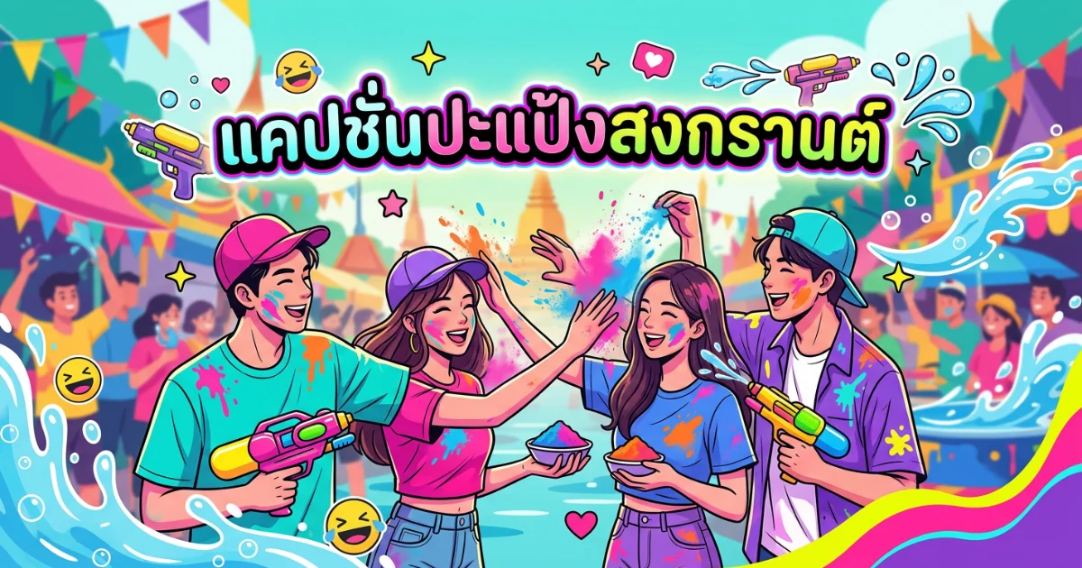 200 แคปชั่นปะแป้งสงกรานต์ %thyear% กวน ซึ้ง เท่ ครบ