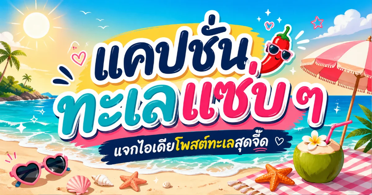 100 แคปชั่นทะเลแซ่บ ๆ %thyear% โพสต์รูปให้เด่น