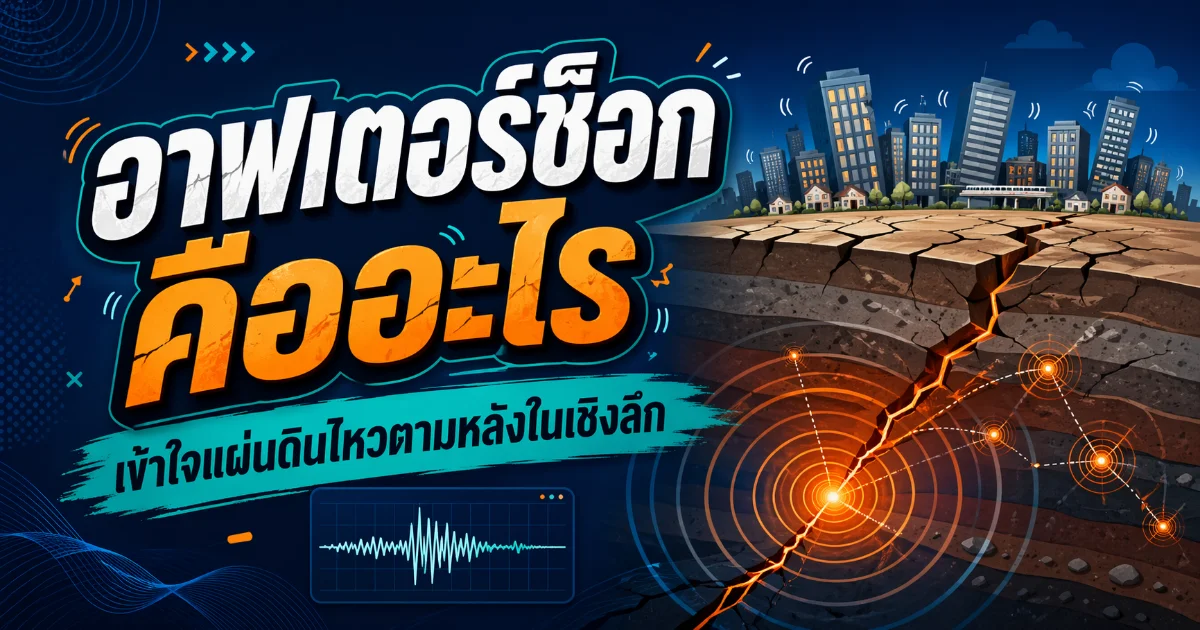 อาฟเตอร์ช็อก คืออะไร? เข้าใจแผ่นดินไหวตามหลังในเชิงลึก