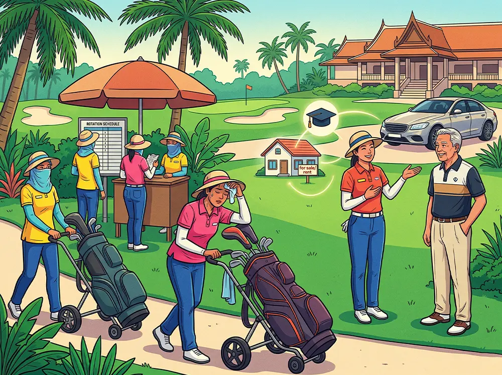 ชีวิตแคดดี้ในสนามกอล์ฟ ไม่ได้มีแค่ถือถุงกับรับทิป