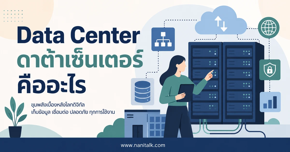 Data Center (ดาต้าเซ็นเตอร์) คืออะไร หัวใจสำคัญของโลกดิจิทัล
