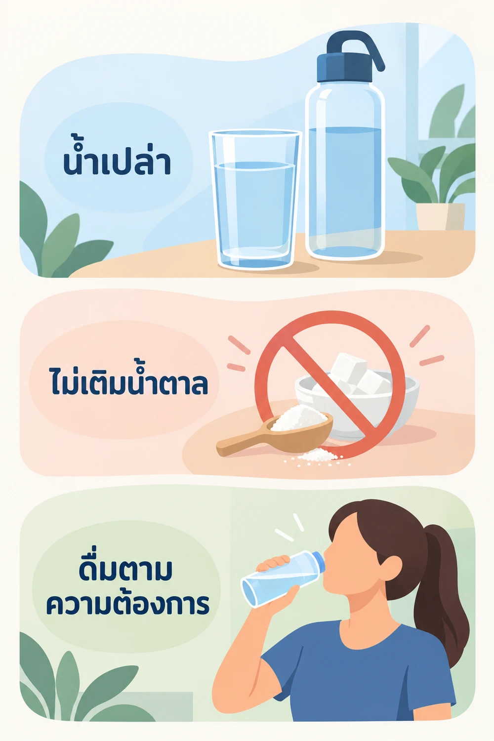 น้ำเปล่า: จุดเริ่มต้นที่ไม่เติมพลังงาน