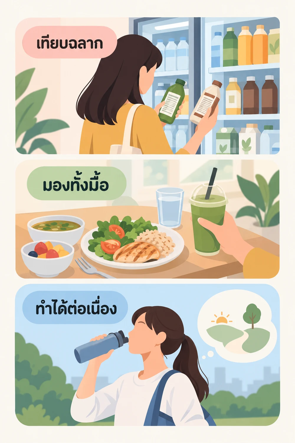 เลือกเครื่องดื่มอย่างไรให้เข้ากับเป้าหมายระยะยาว