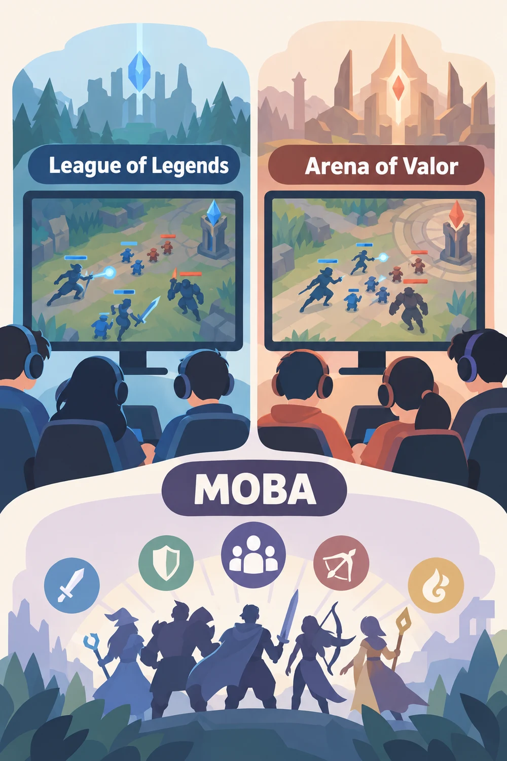 League of Legends และ Arena of Valor: สองเกม MOBA