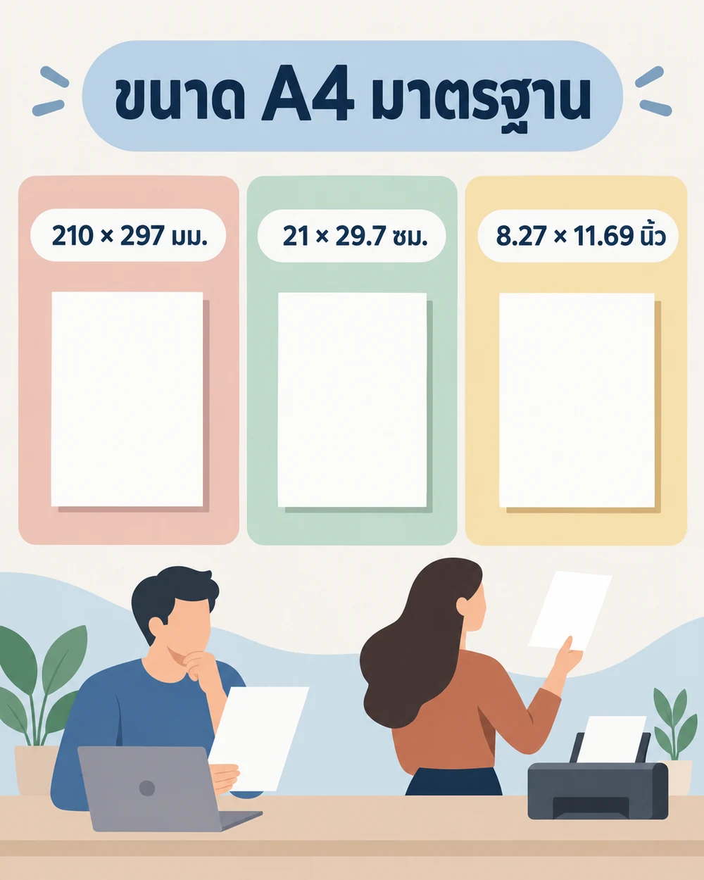 ขนาด A4 มาตรฐานคือเท่าไร