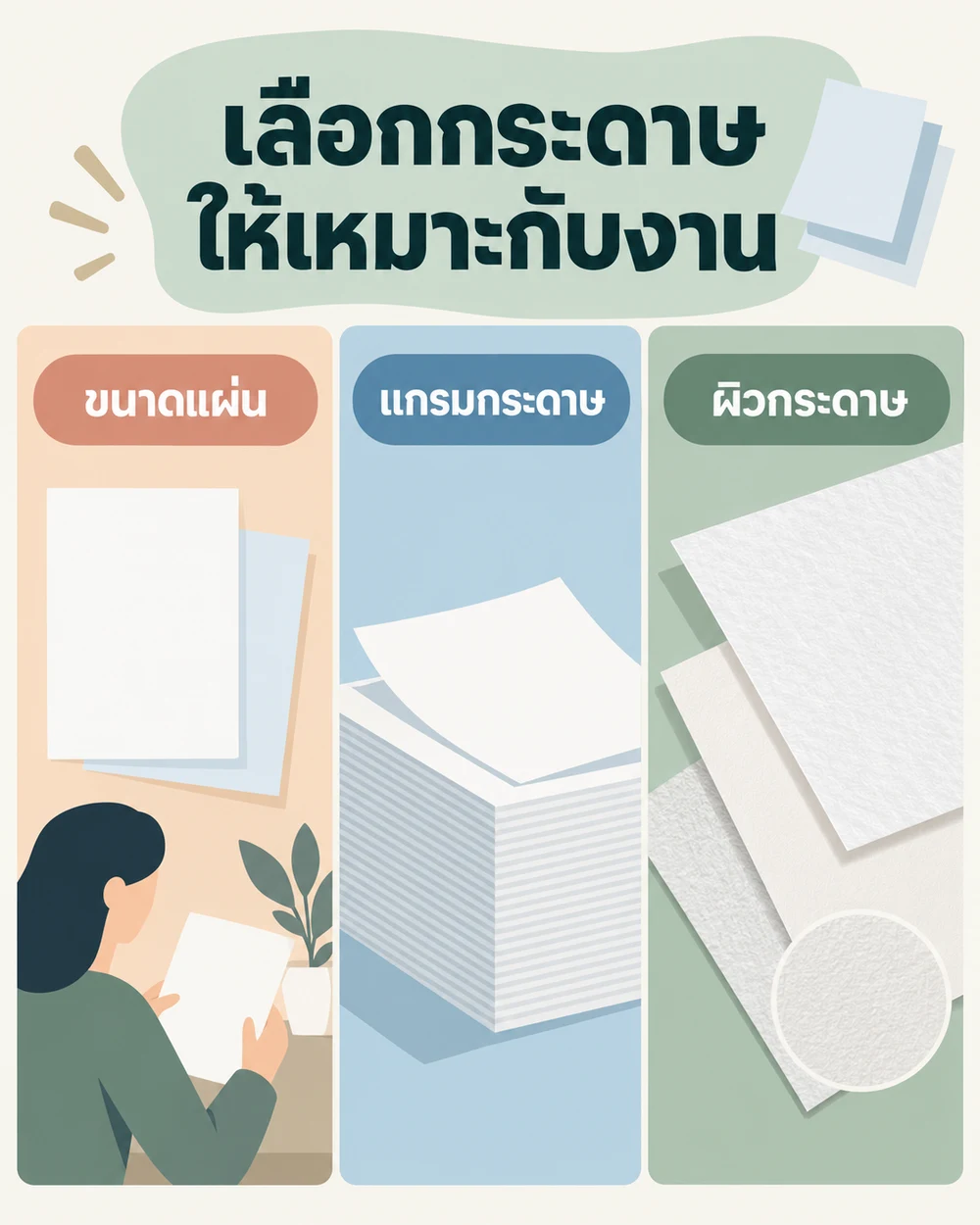 เลือกกระดาษ A4 ให้เหมาะกับงานอย่างไร