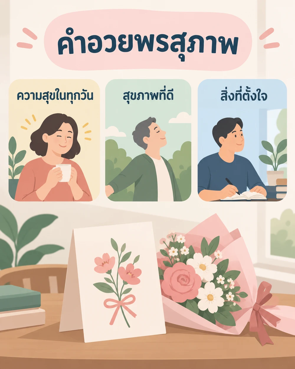 คำอวยพรวันเกิดผู้ใหญ่แบบสุภาพทั่วไป