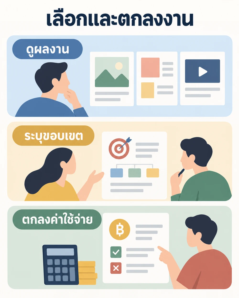 เลือกและตกลงงานกับเอเจนซี่อย่างไร