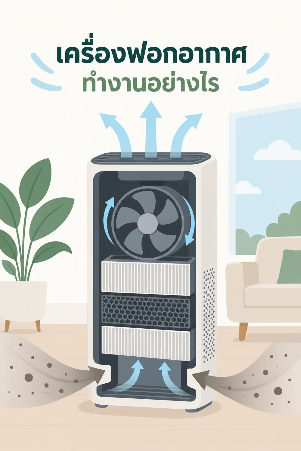 เครื่องฟอกอากาศทำงานอย่างไร