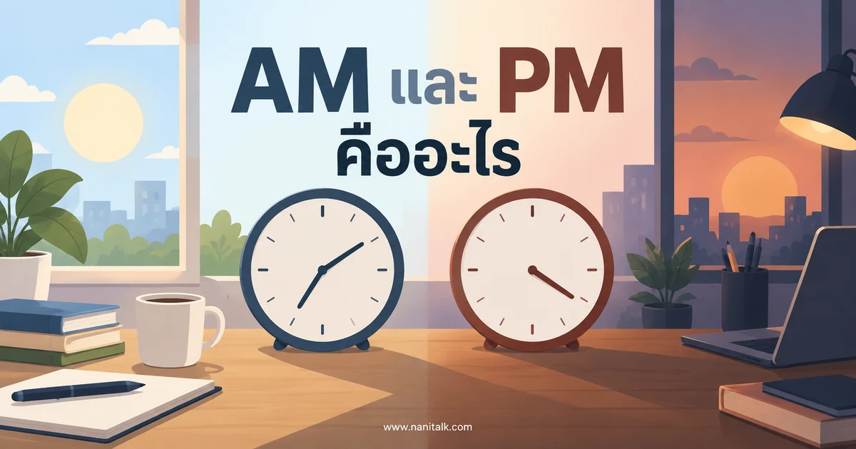 AM และ PM คืออะไร? อ่านเวลา 12 ชั่วโมงให้ไม่สับสน