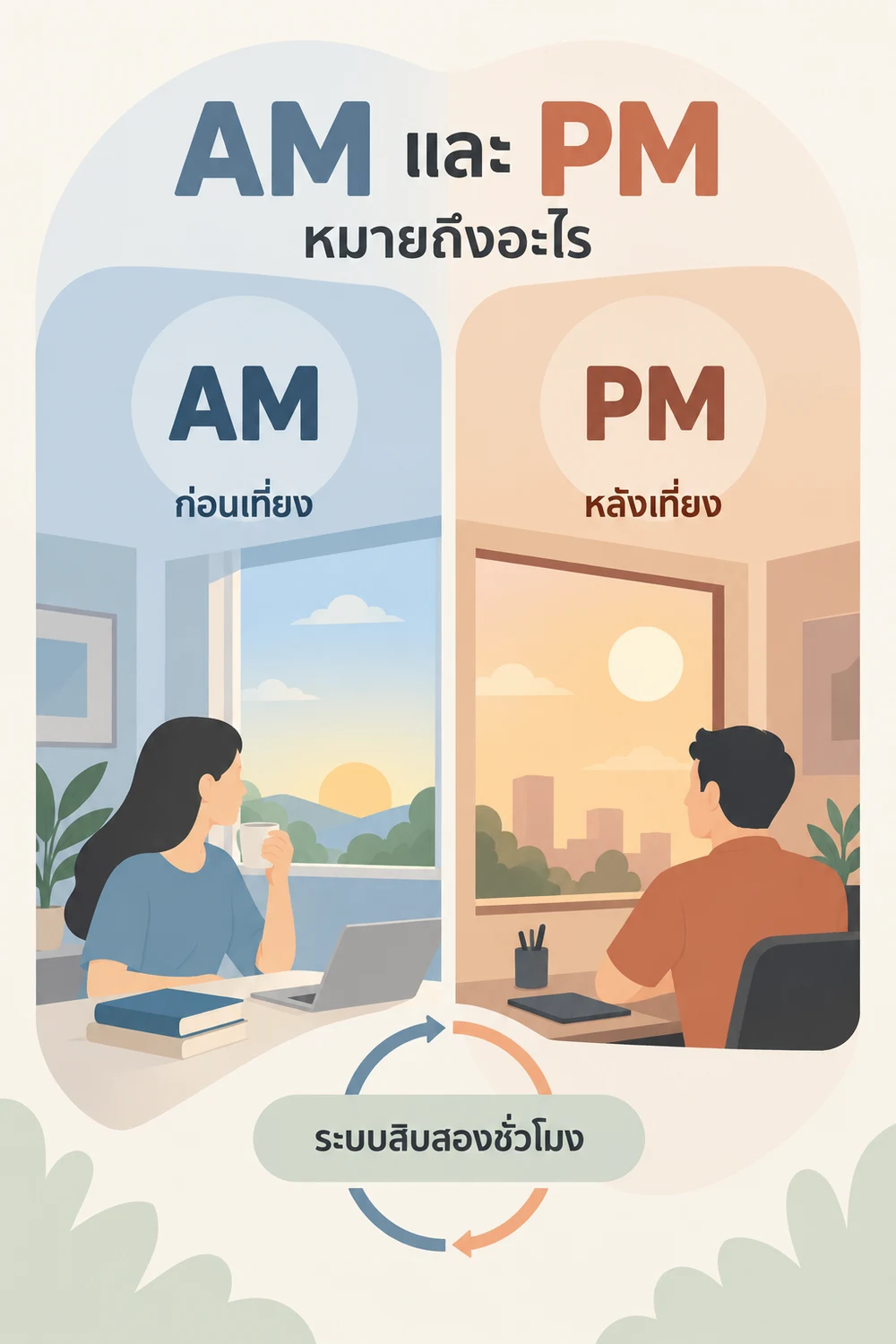 AM และ PM หมายถึงอะไร