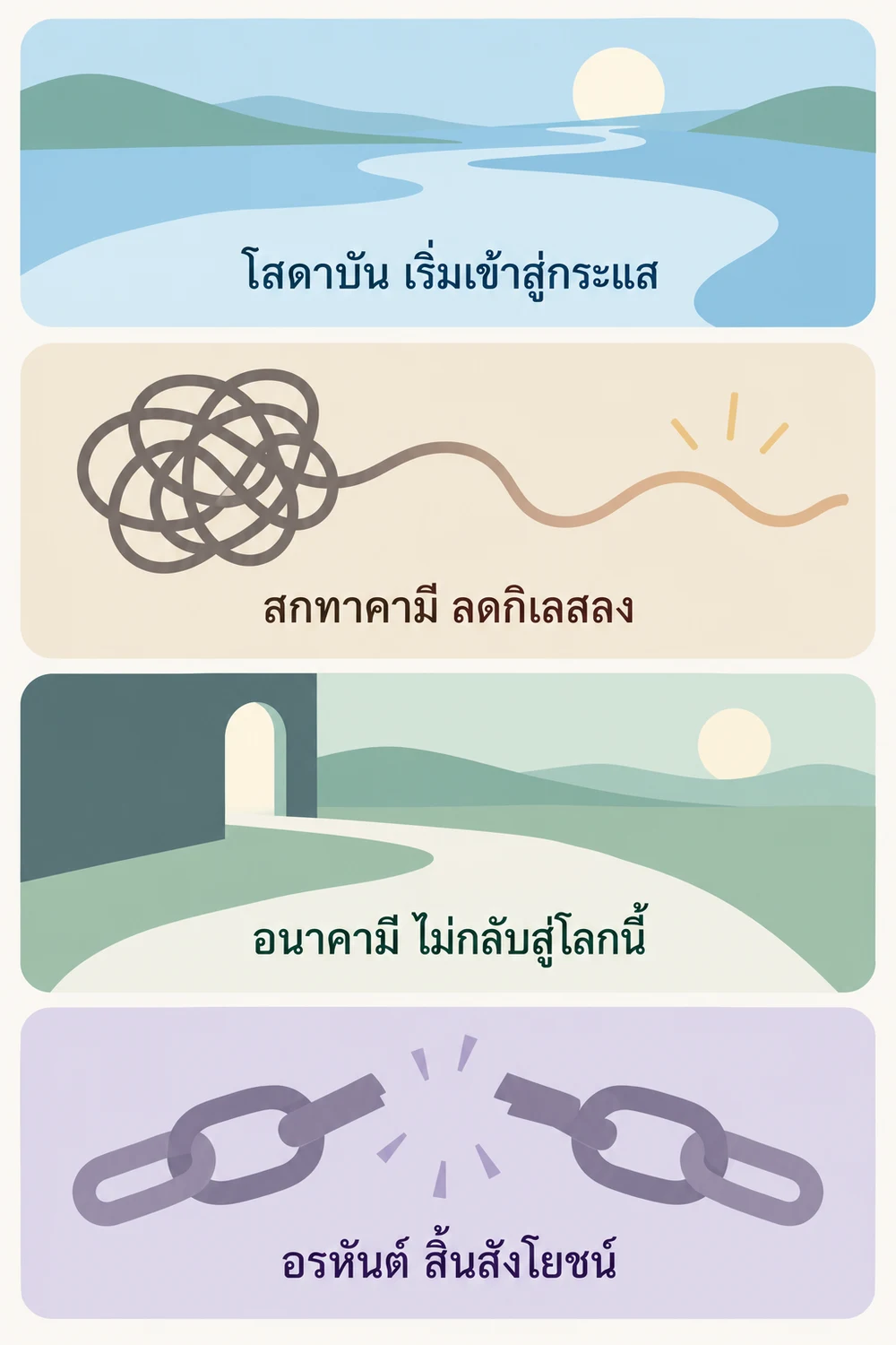 พระอรหันต์ต่างจากอริยบุคคลขั้นอื่นอย่างไร